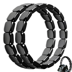Fqwrus Hematite Bracelet for men – closeup beads highlighting natural texture and energy
