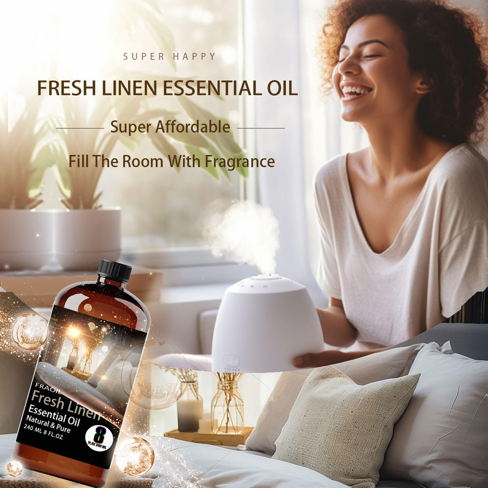 FRAOIL Fresh Linen candle making setup using essential oil