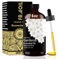 FRAOIL Gardenia essential oil bottle ready for diffuser or DIY recipes.