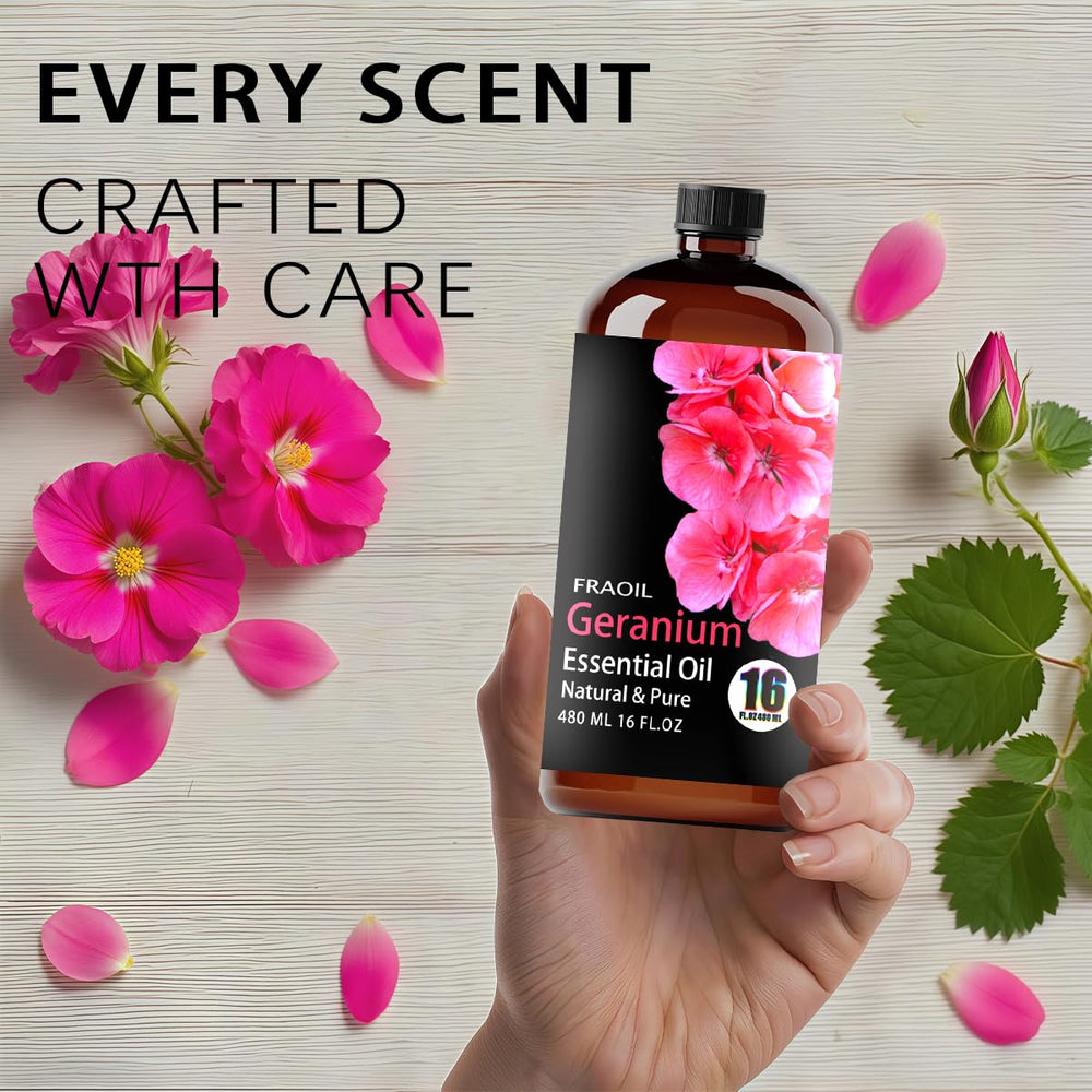 Using FRAOIL Geranium oil in a diffuser for calming aroma