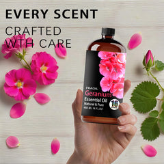 Using FRAOIL Geranium oil in a diffuser for calming aroma