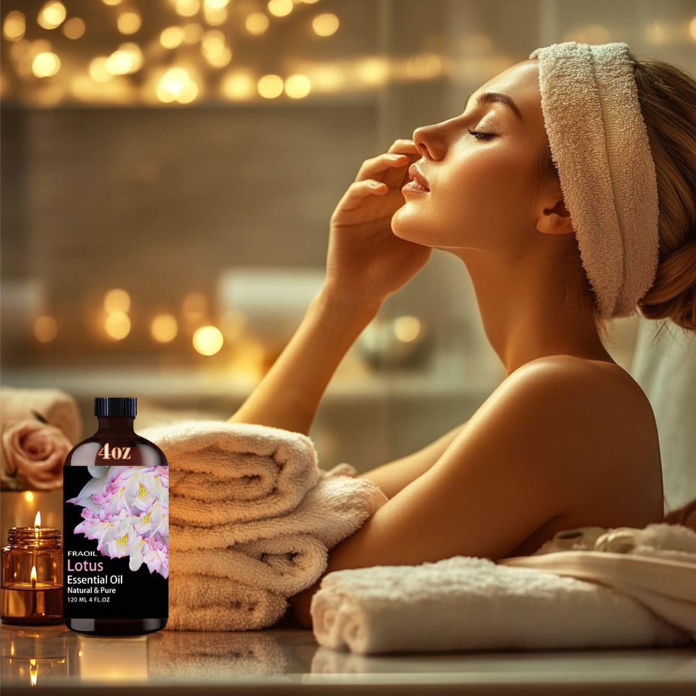 FRAOIL Lotus essential oil creates a room scent and ambiance.