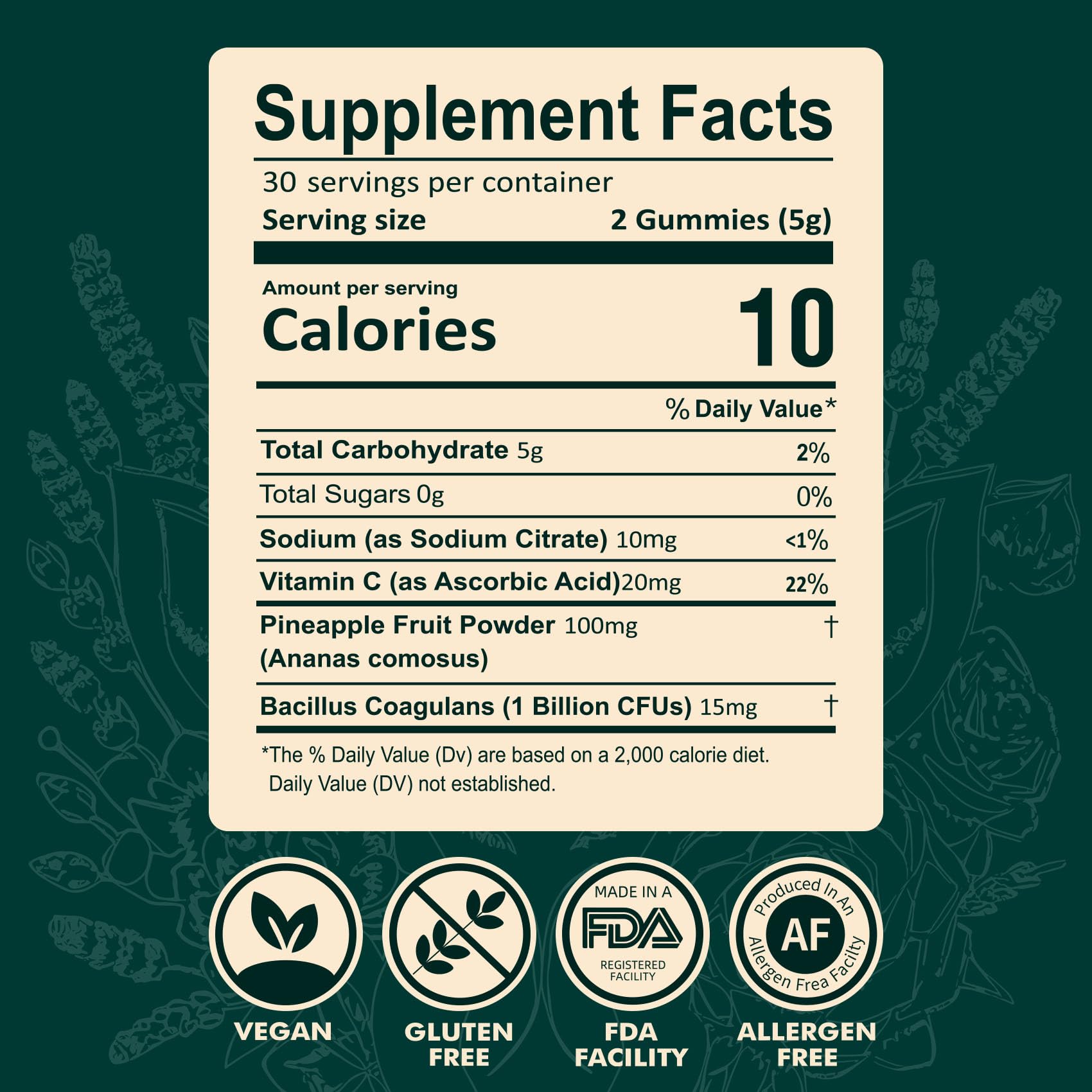 Gummies with tropical pineapple flavor offer easy daily wellness routine.