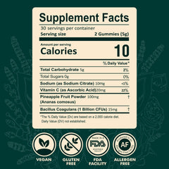 Gummies with tropical pineapple flavor offer easy daily wellness routine.