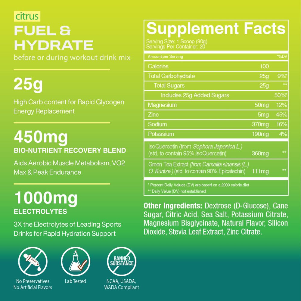 Freak Shake Fuel & Hydrate powder tub shown for convenient 20-serving endurance mix