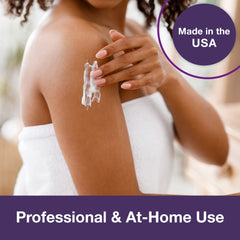 Free-Up Massage Cream being applied for a smooth, non-greasy glide