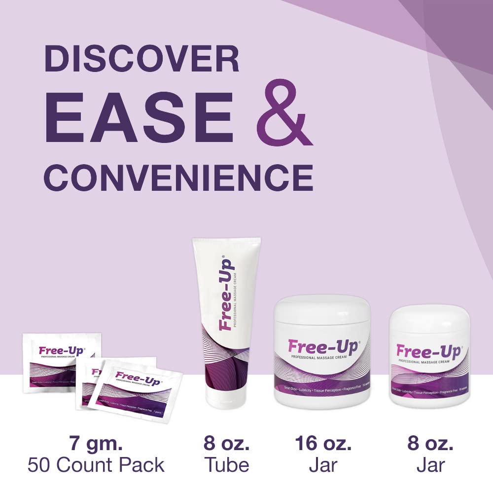 Free-Up Massage Cream used in physical therapy sessions with gentle absorption