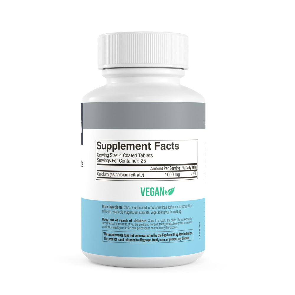 FREEDA Calcium Citrate Made in USA seal signaling quality and safety standards.