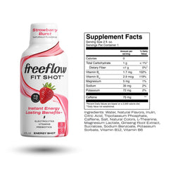 Freeflow Fit Strawberry Burst shot close-up showing flavor and energy.