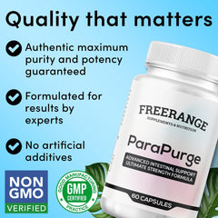 ParaPurge bottle with wooden spoon illustrating daily gut-support routine.