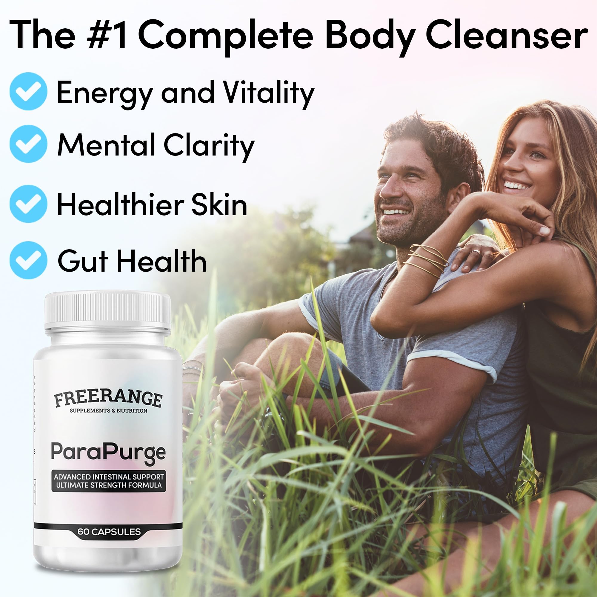ParaPurge capsules close-up showing clean, non-GMO wellness.