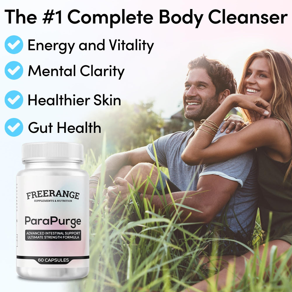ParaPurge capsules close-up showing clean, non-GMO wellness.