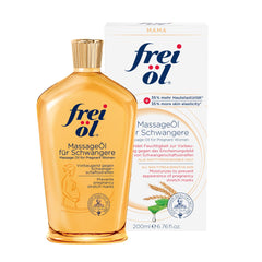Frei öl Massage Oil for Pregnant Woman being applied to the belly to support elasticity.