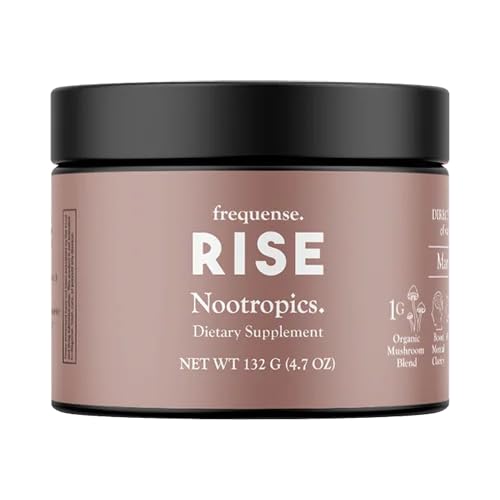 FREQUENSE Rise nootropic tub mango lemonade front view supports focus and energy.