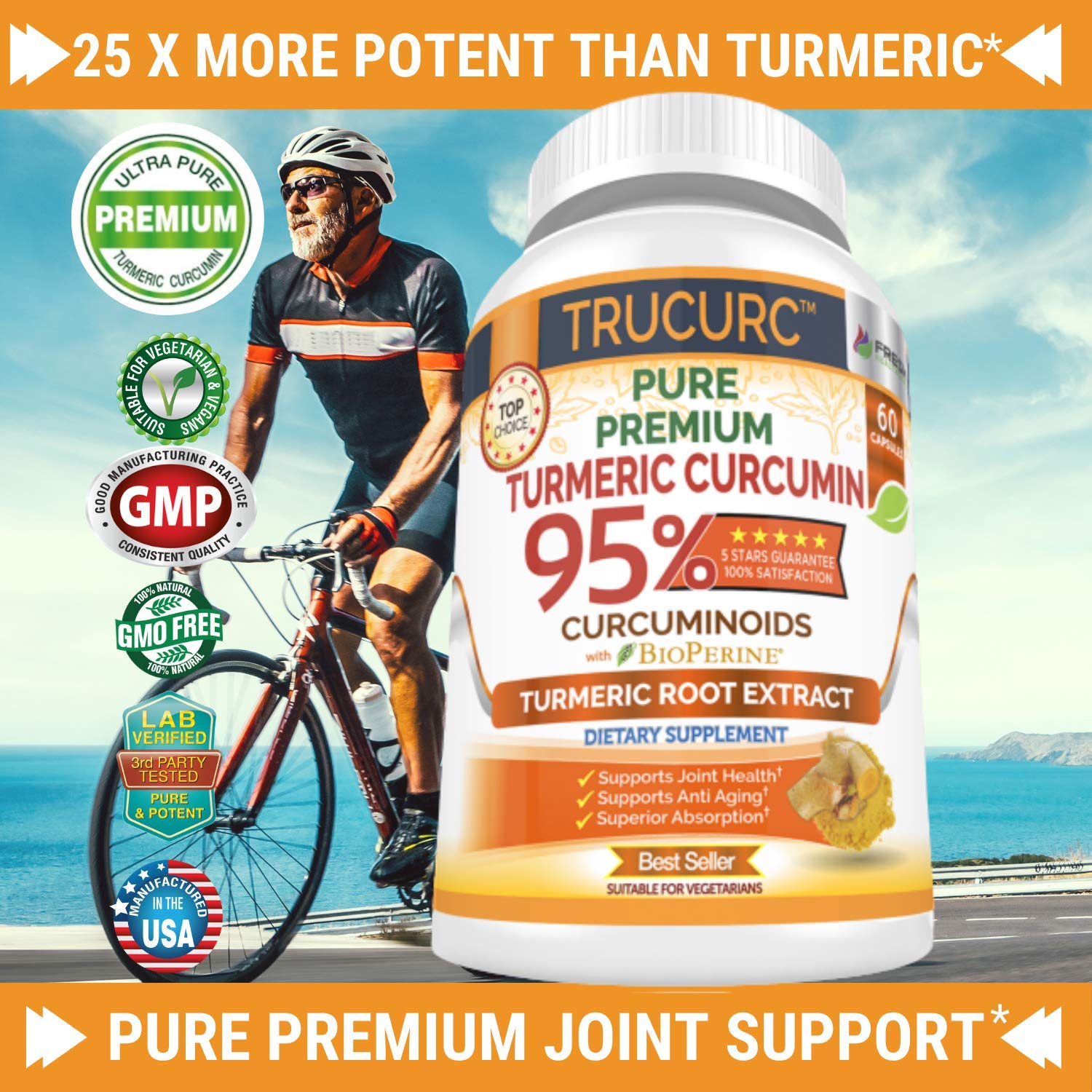 Fresh Healthcare Trucurc capsules with black pepper illustrate enhanced absorption.