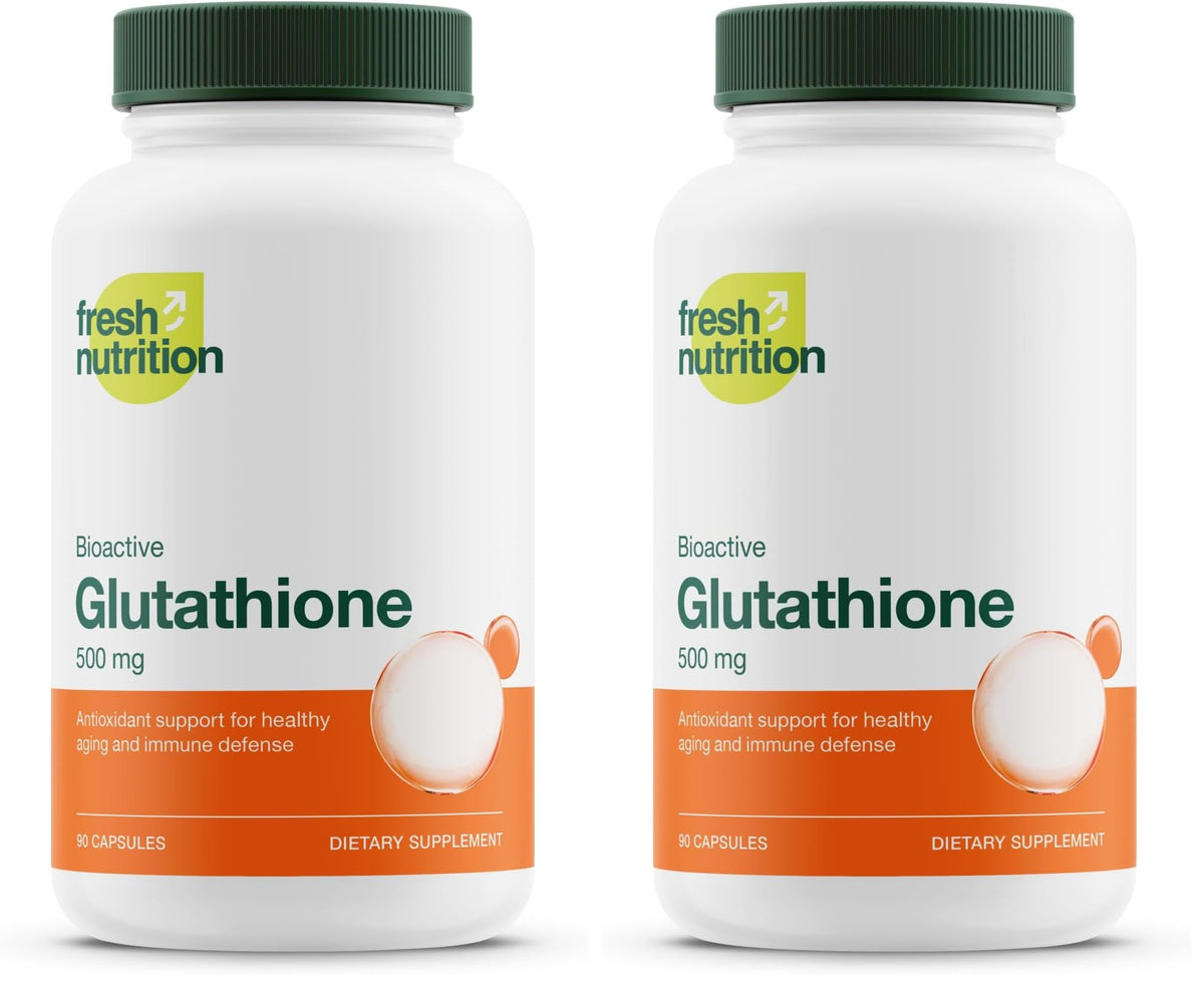Fresh Nutrition glutathione capsules bottle front for daily wellness support