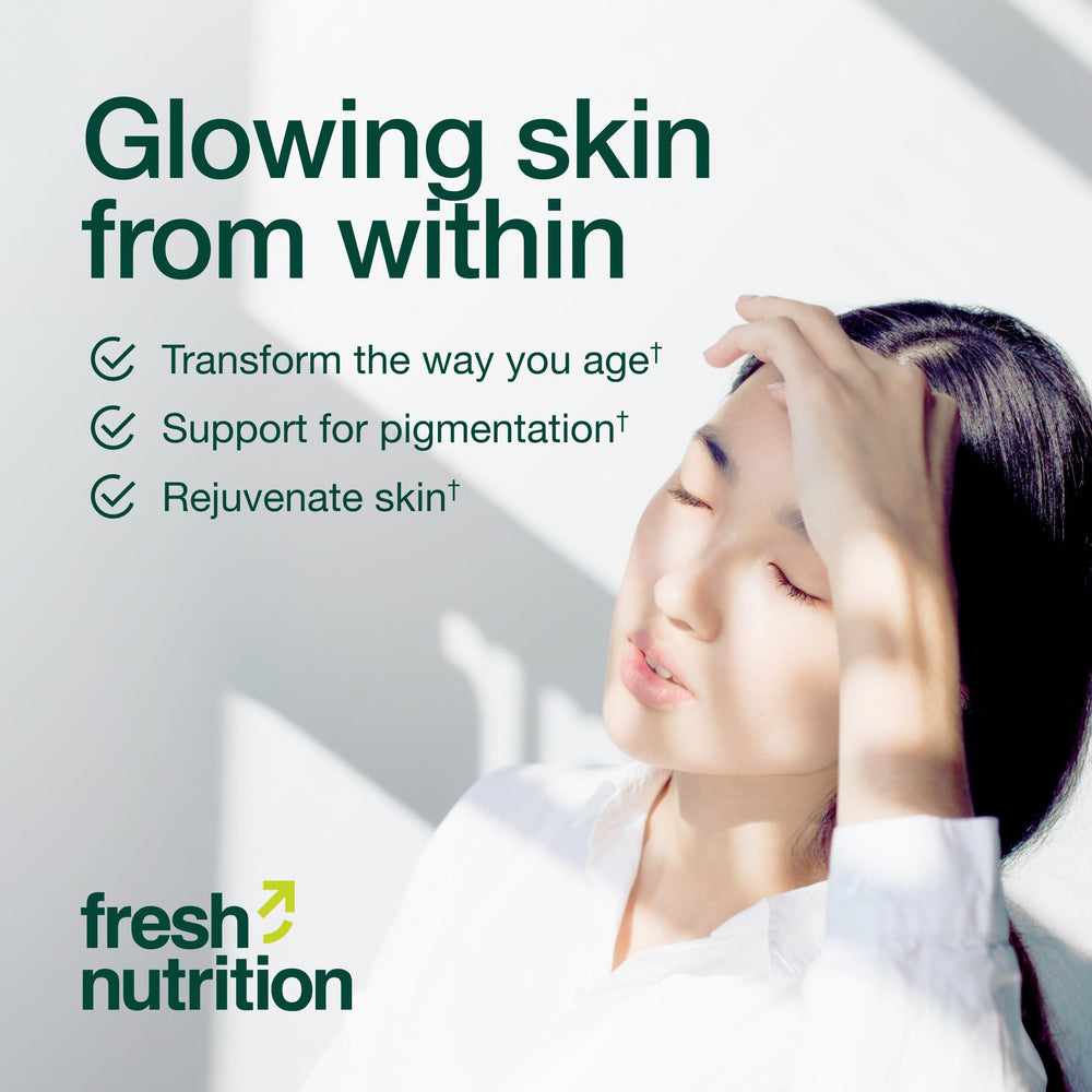 Fresh Nutrition glutathione capsules held by hand for real-life use context