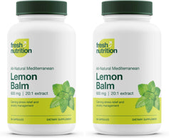 Fresh Nutrition Lemon Balm Extract capsules front view for daily use