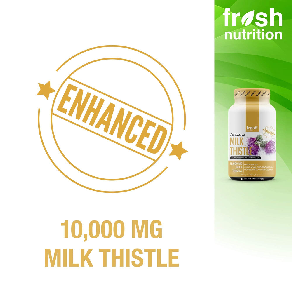 Fresh Nutrition Milk Thistle Capsules in hand for daily routine