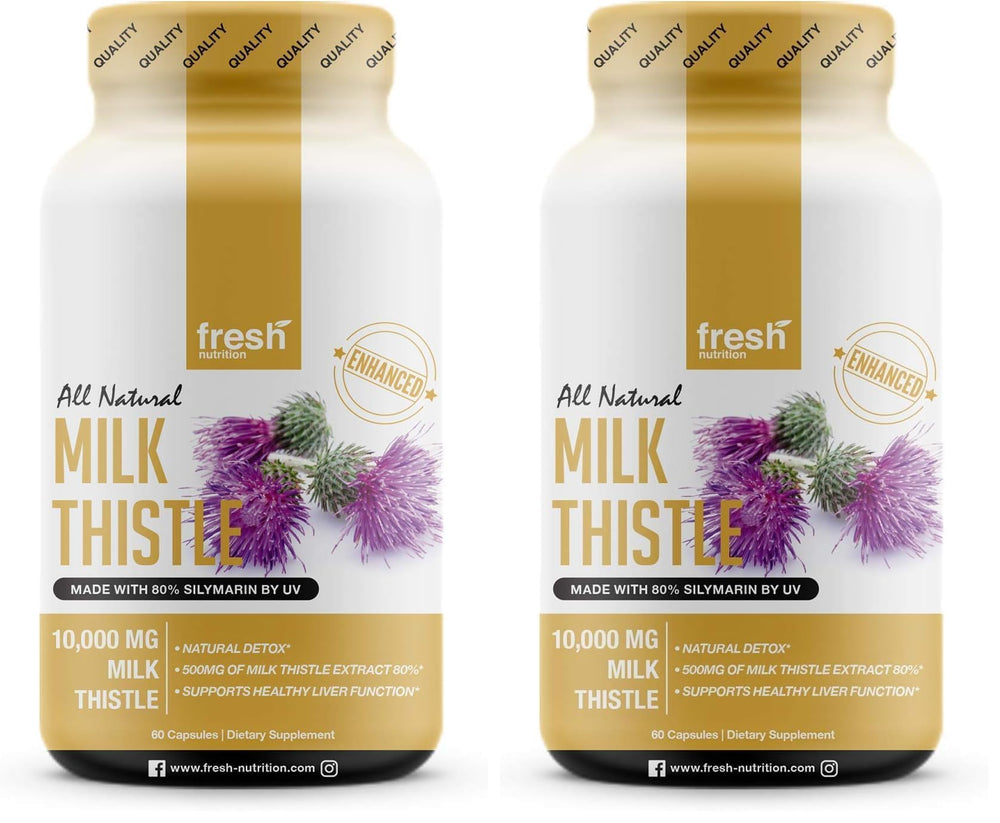 Fresh Nutrition Milk Thistle Capsules label front for easy recognition
