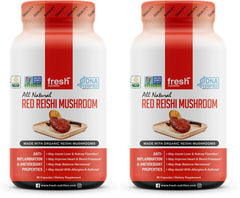 Fresh Nutrition Reishi capsules with 1500mg per serving for potent daily support.