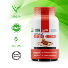 Fresh Nutrition Reishi capsules are vegan and gluten-free with no fillers.