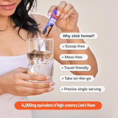 FreshCap Lions Mane Powder measured dose for easy daily use.