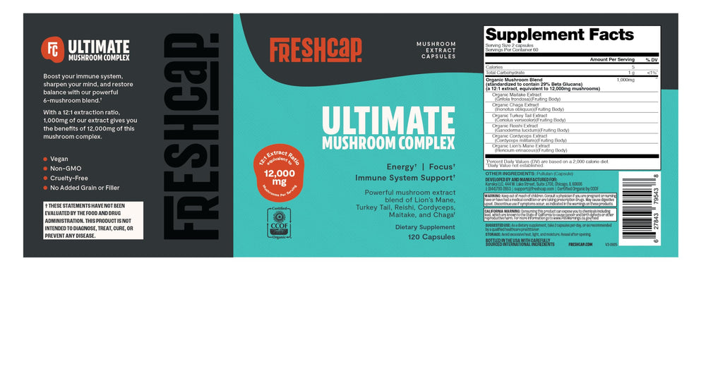 FreshCap Mushrooms lifestyle image suggesting easy daily routine with supplement.
