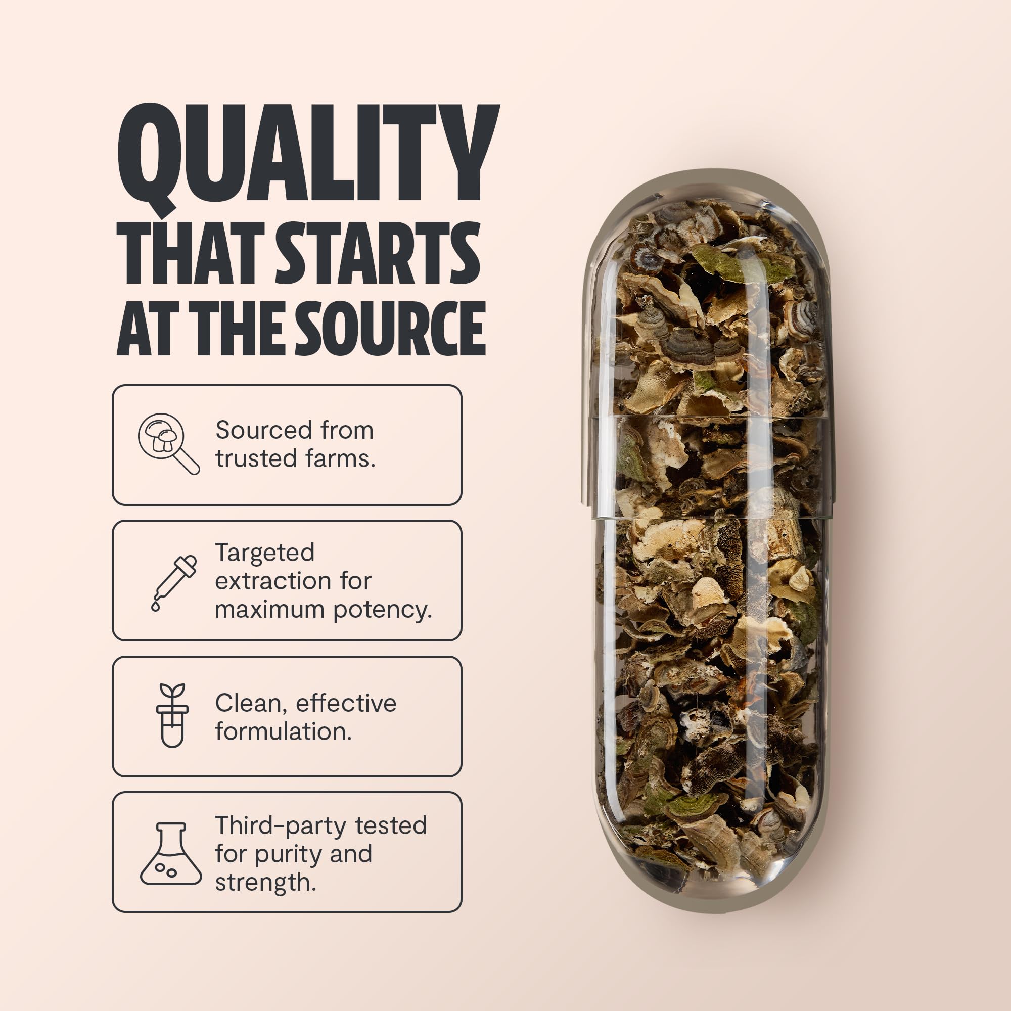 FreshCap Mushrooms organic CCOF label highlighting certified organic ingredients.