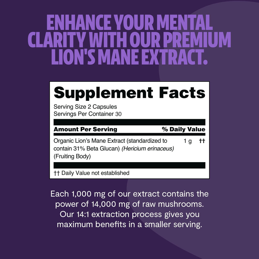 FreshCap Lion's Mane organic certification label signals trusted quality
