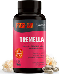 FreshCap Tremella capsules in a bottle promote skin hydration and radiance.