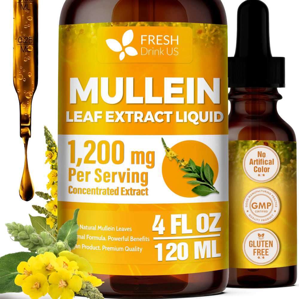 FRESHDRINKUS Mullein Liquid bottle pour for easy daily dosing