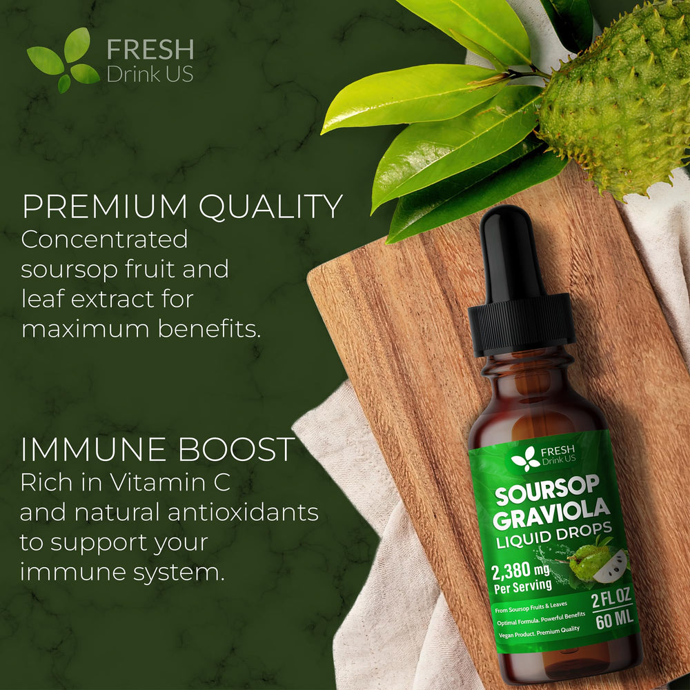 FRESHDRINKUS Soursop liquid pour enabling on-the-go consumption