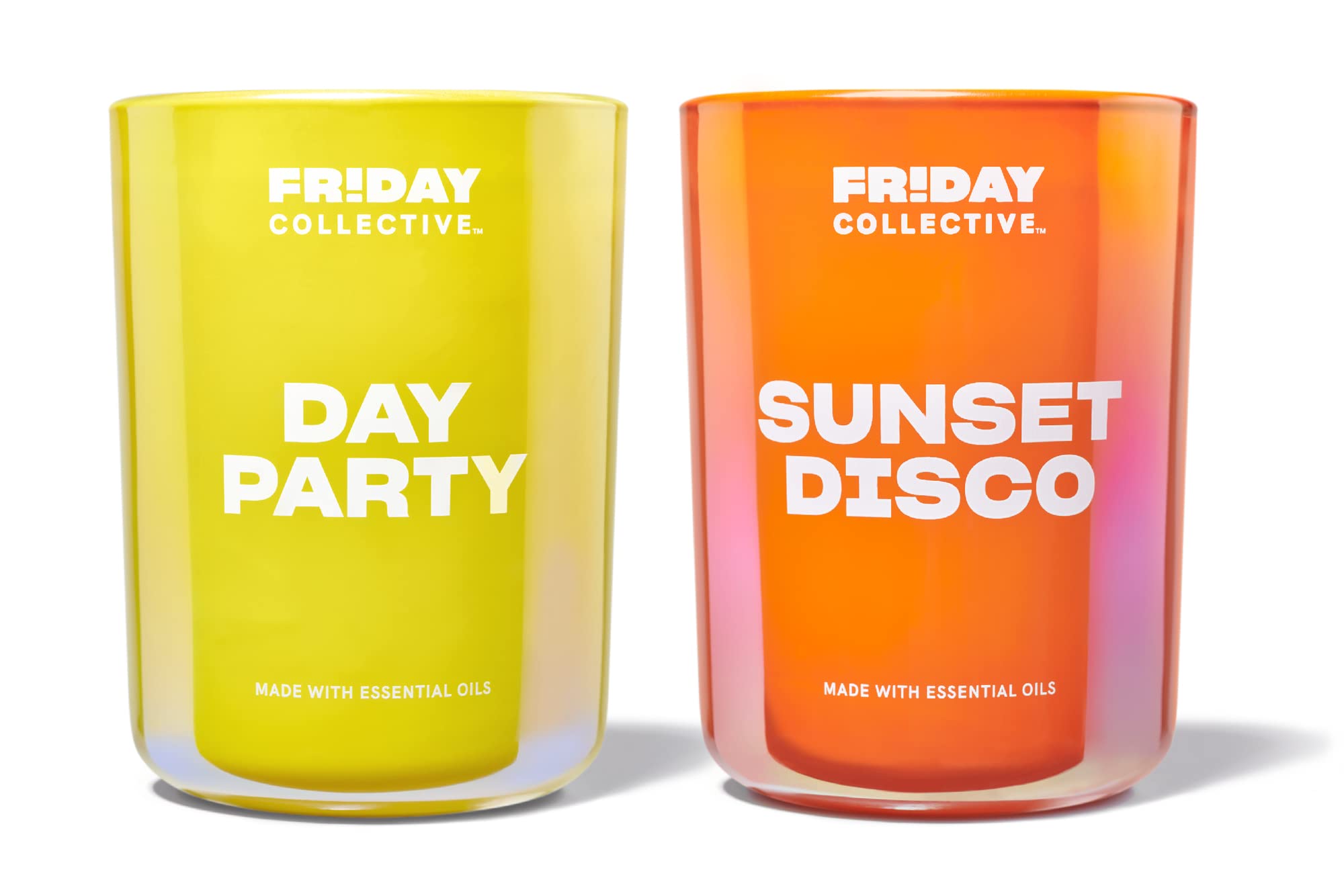Friday Collective Day Party candles in a bright jar, perfect for daytime entertaining.