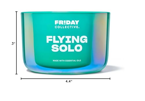 Friday Collective Flying Solo Candle dust cover preserves the fragrance story.