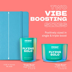 Friday Collective Flying Solo Candle vessel adds bright color to your space.