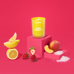 Friday Collective Sunset Disco candles in a bright jar, ideal for evening ambience and vibes.
