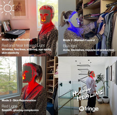 Fringe near-infrared face mask delivers 850nm light for deeper skin comfort