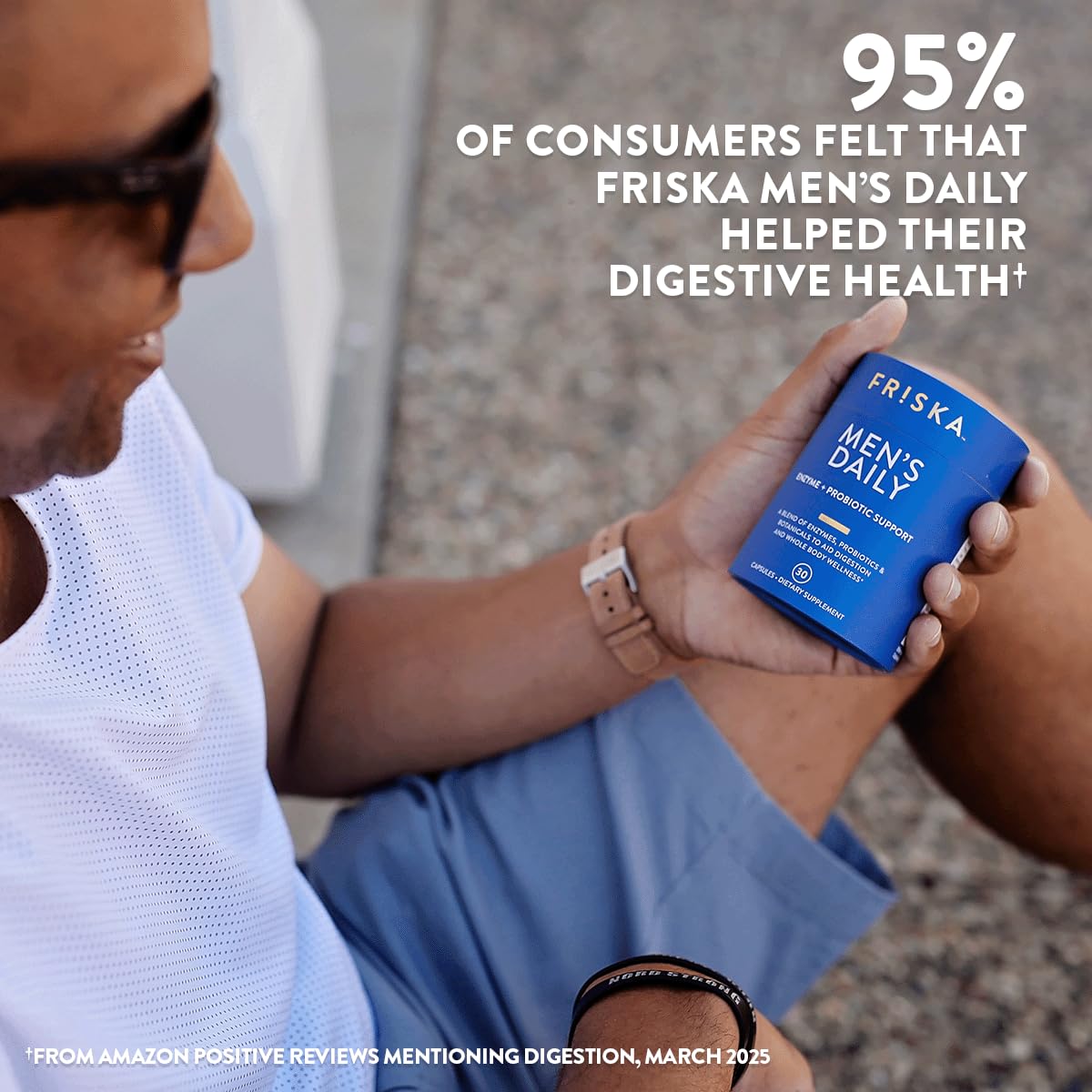 Friska Men’s Daily USA-made packaging highlighting quality