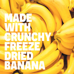 Unwrapped FRO PRO Banana Crunch bar highlights natural ingredients and a clean label.