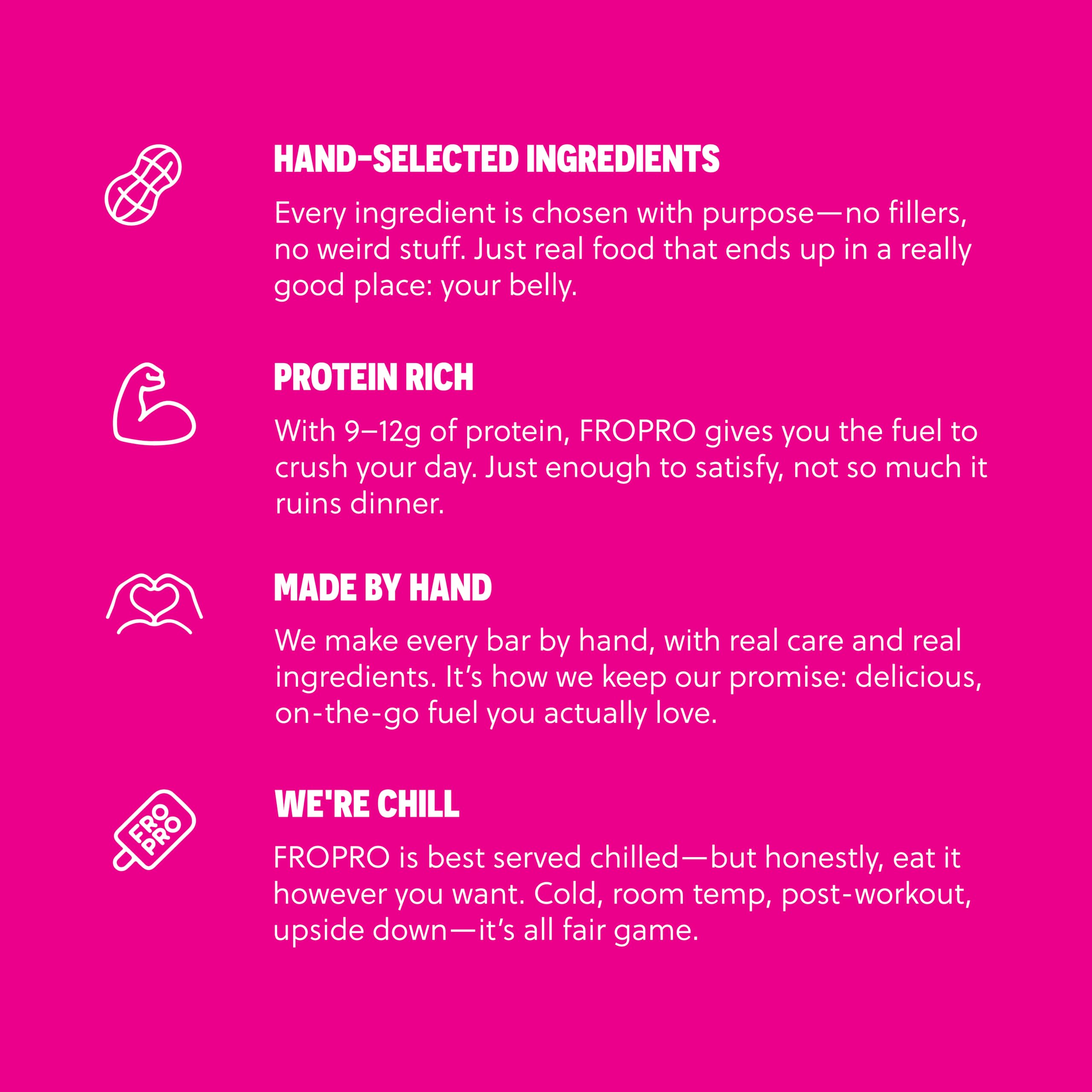 FRO PRO Birthday Cake bar in bag for on-the-go energy