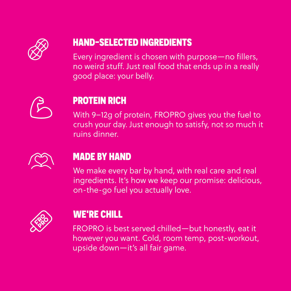FRO PRO Birthday Cake bar in bag for on-the-go energy
