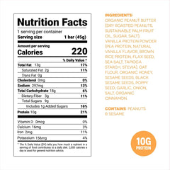 Close-up of a FRO PRO protein bar showing texture and protein content.
