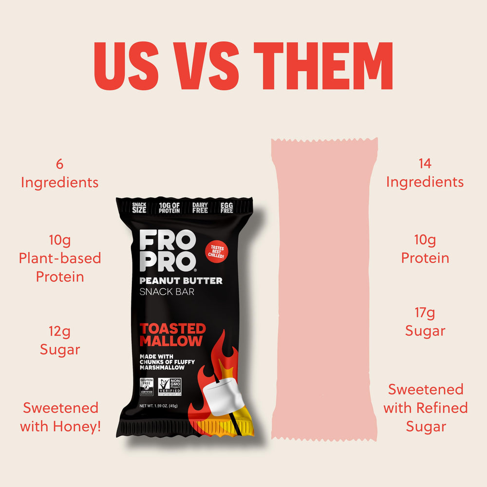 FRO PRO Toasted Mallow snack on the go, low calorie option.