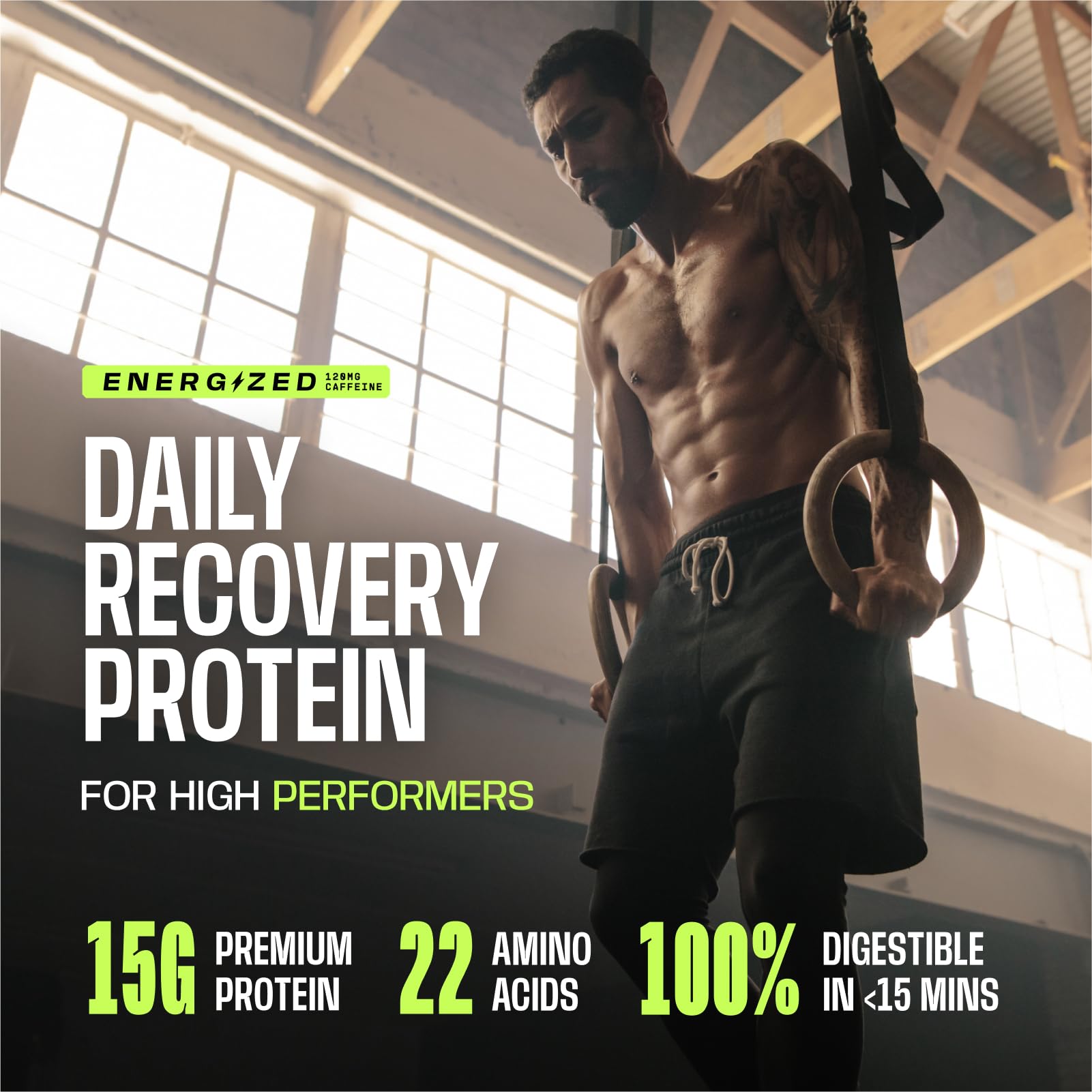 Frog Fuel 120mg caffeine shot boosts focus during workouts.