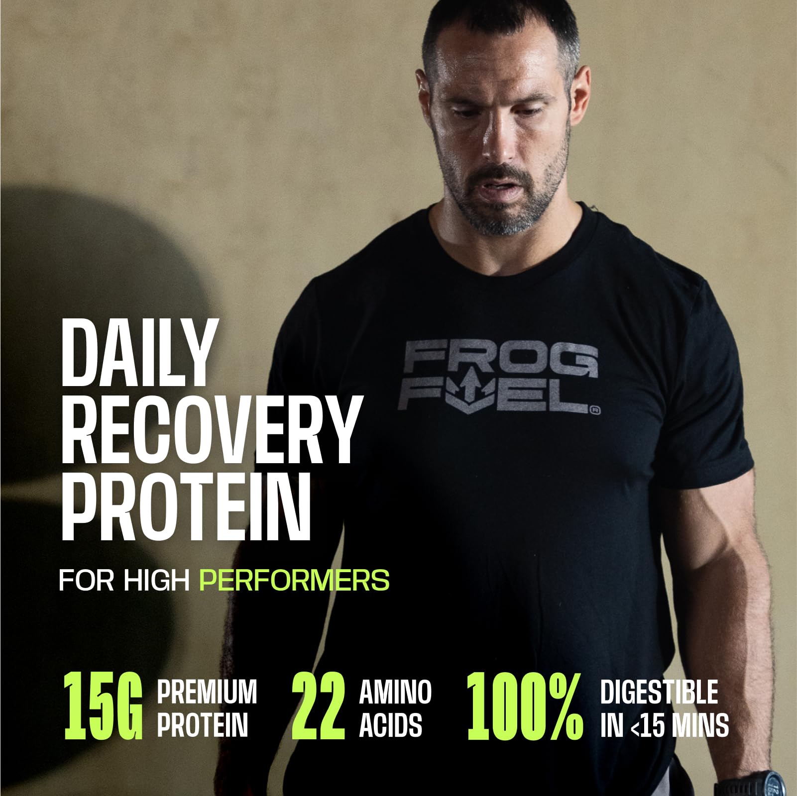 Frog Fuel Power Shot Berry in backpack for quick fueling during workouts