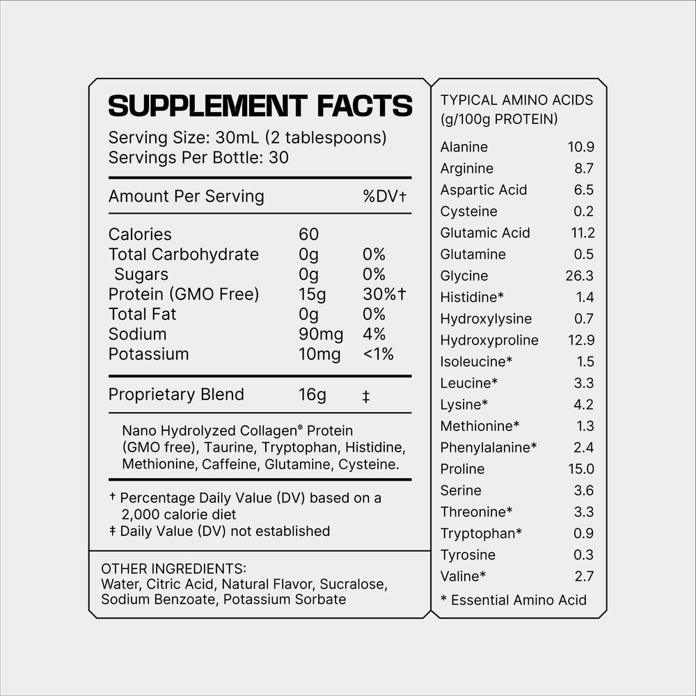 Close-up of nano-hydrolyzed collagen from Frog Fuel Power Shot Berry