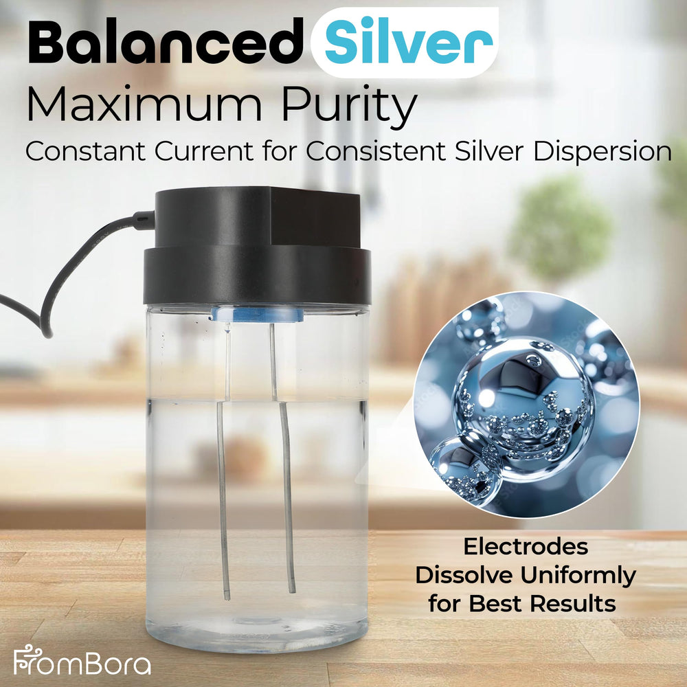 FromBora Colloidal Silver Generator dial controls for adjustable silver concentrations