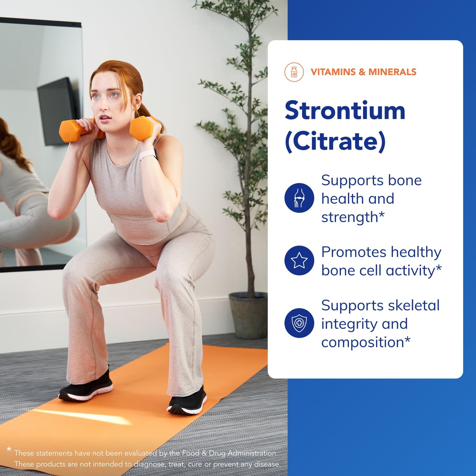 Front label of Pure Encapsulations Strontium citrate highlighting hypoallergenic formula.
