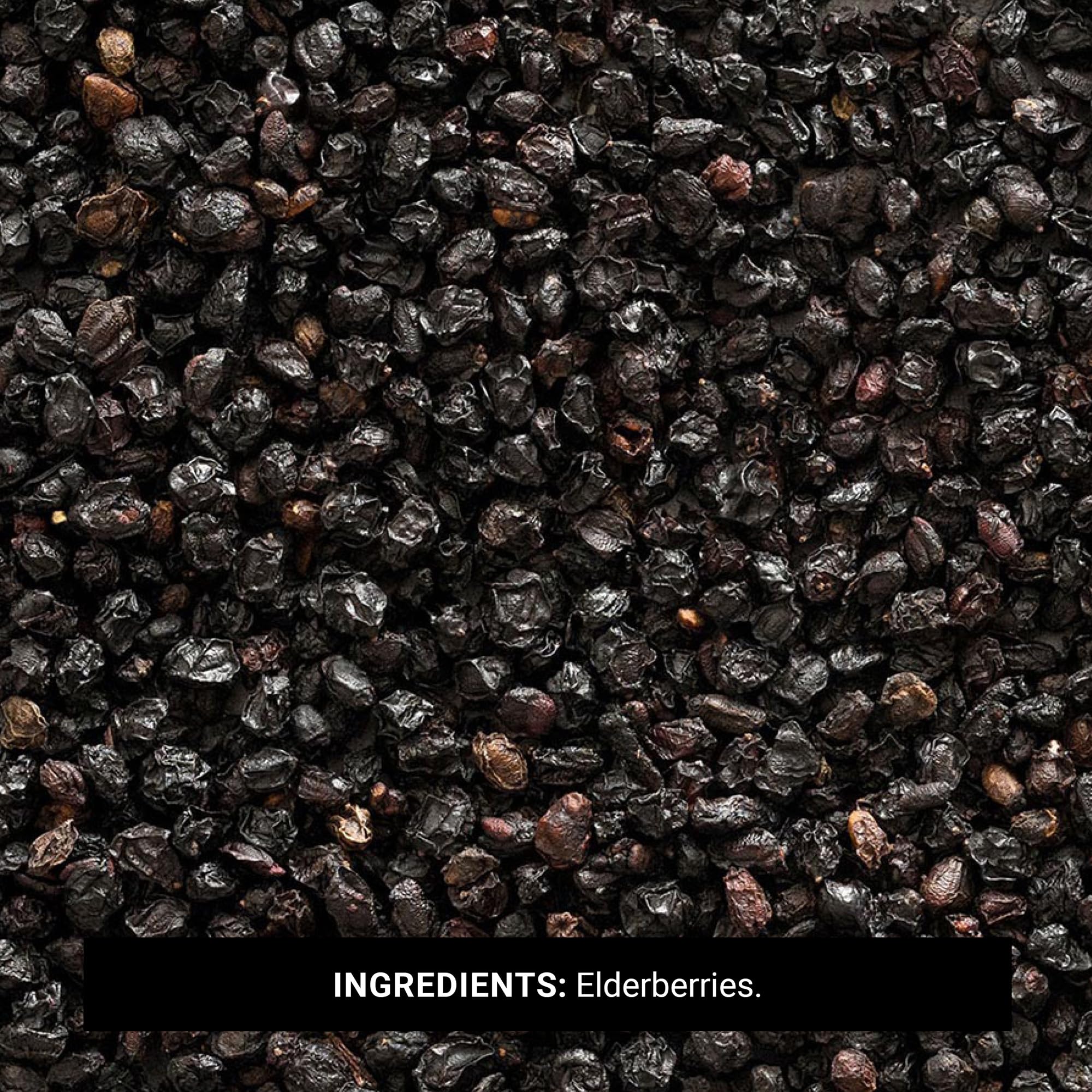 Dried elderberries for jam ingredient by Frontier Co-op, tart and flavorful.